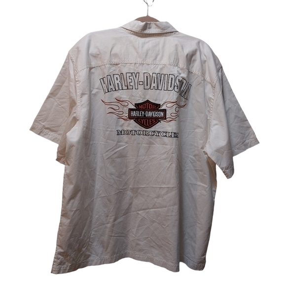Harley Davidson Mens Short Sleeve Button Front Shirt - Picture 3 of 4